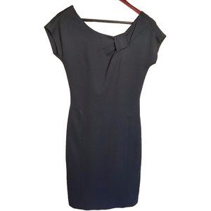 Banana Republic Julie Sheath Dress Womens Stretch Cap Sleeve Dark Gray 4